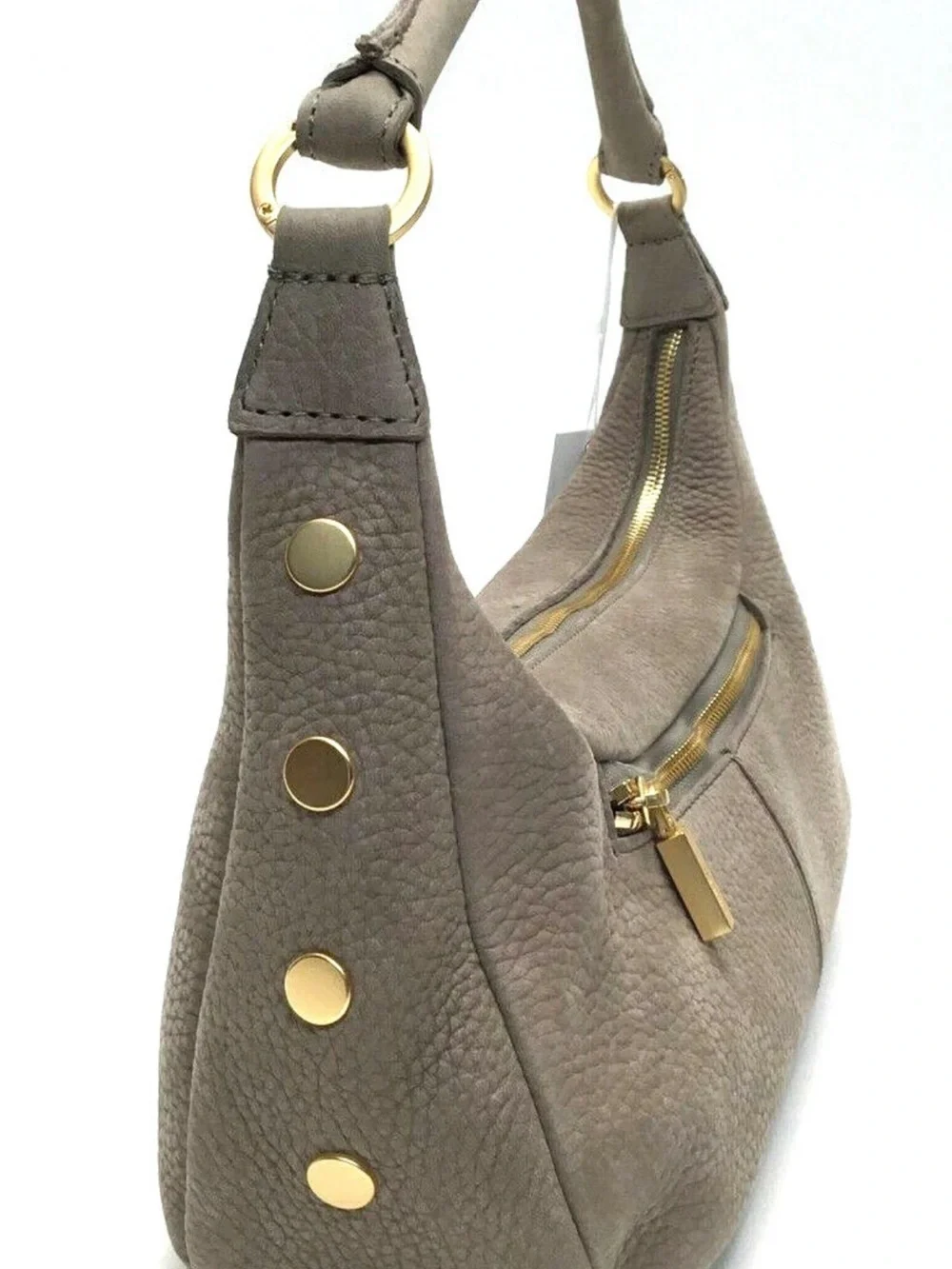 Hammett medium Becker handbag Pebbled Leather Hobo Bag with brushed gold